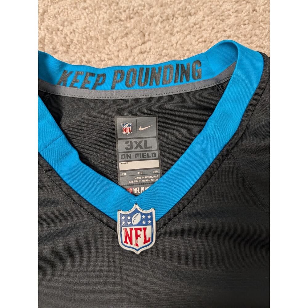 Nike D'Onta Foreman Carolina Panthers Jersey Mens 3XL Black Home NFL Football 33 - Picture 12 of 13